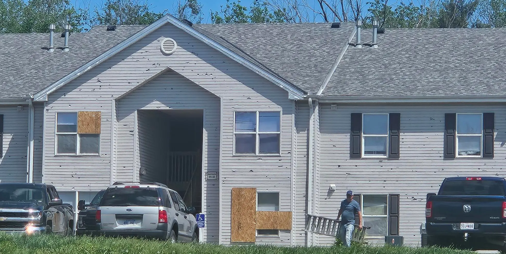 residential home in paola ks with hail damage